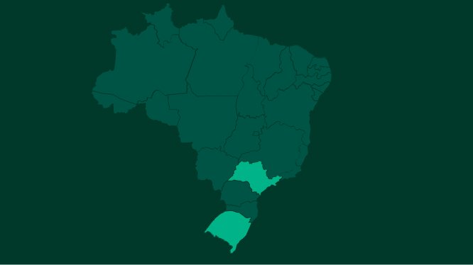 Atuação nacional com presença estratégica no RS e em SP